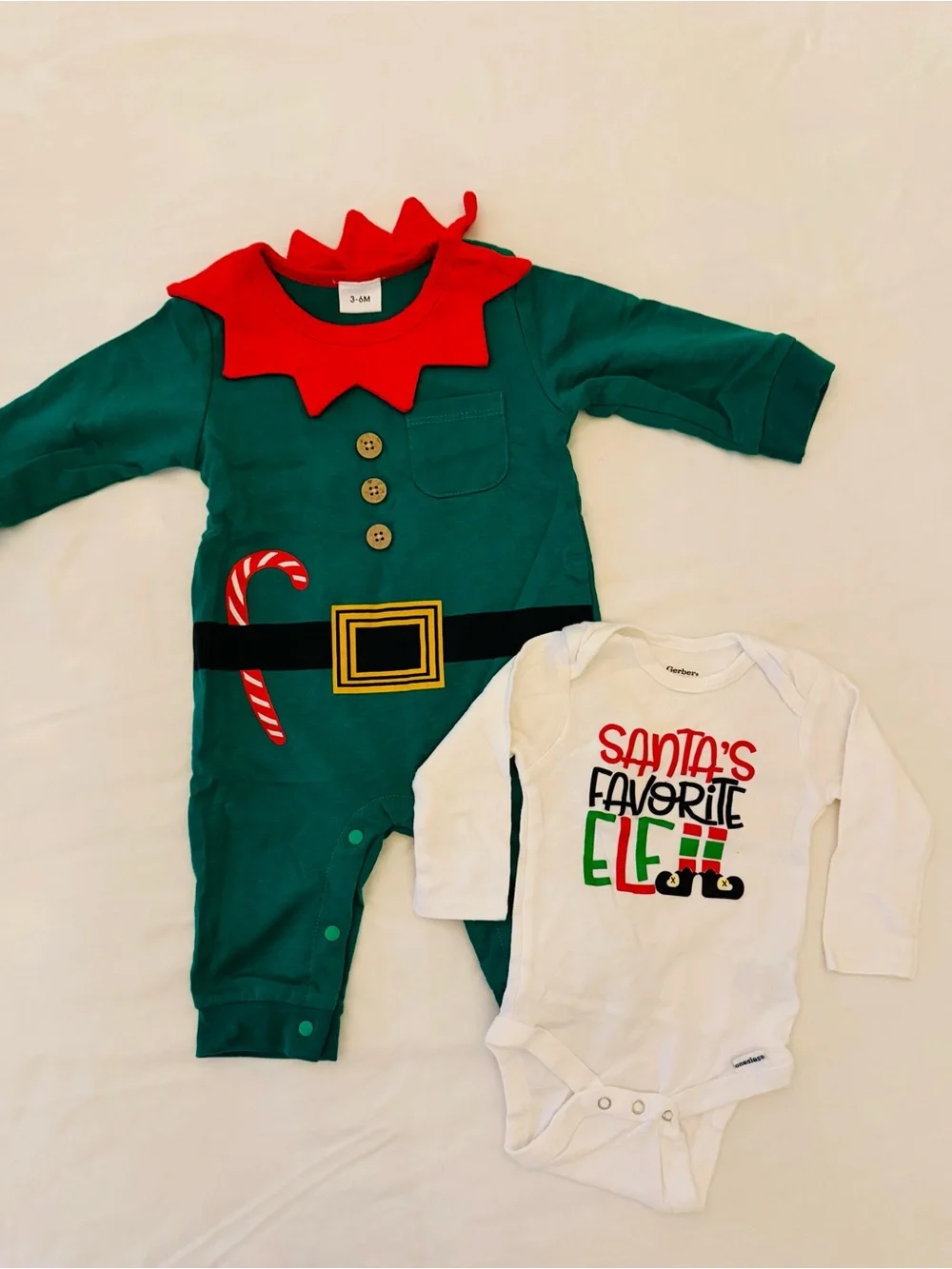 3-6 Months Mickey Skeleton Costume + Baby Holiday Bundle